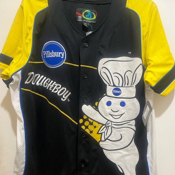 Pillsbury DOUGHBOY Baseball Jersey, General Mills by RR Designs - NEW,  3XL - Picture 2 of 10